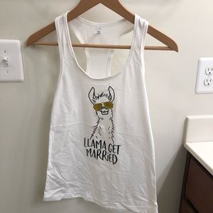 bachelorette/wedding shirt llama